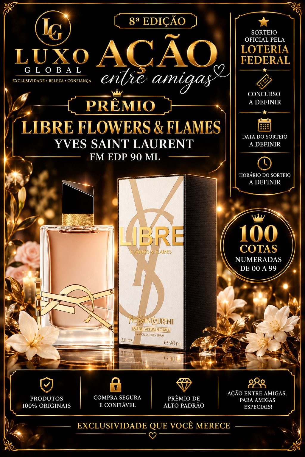 LIBRE FLOWERS & FLAMES YVES SAINT LAURENT FM EDP 90 ML