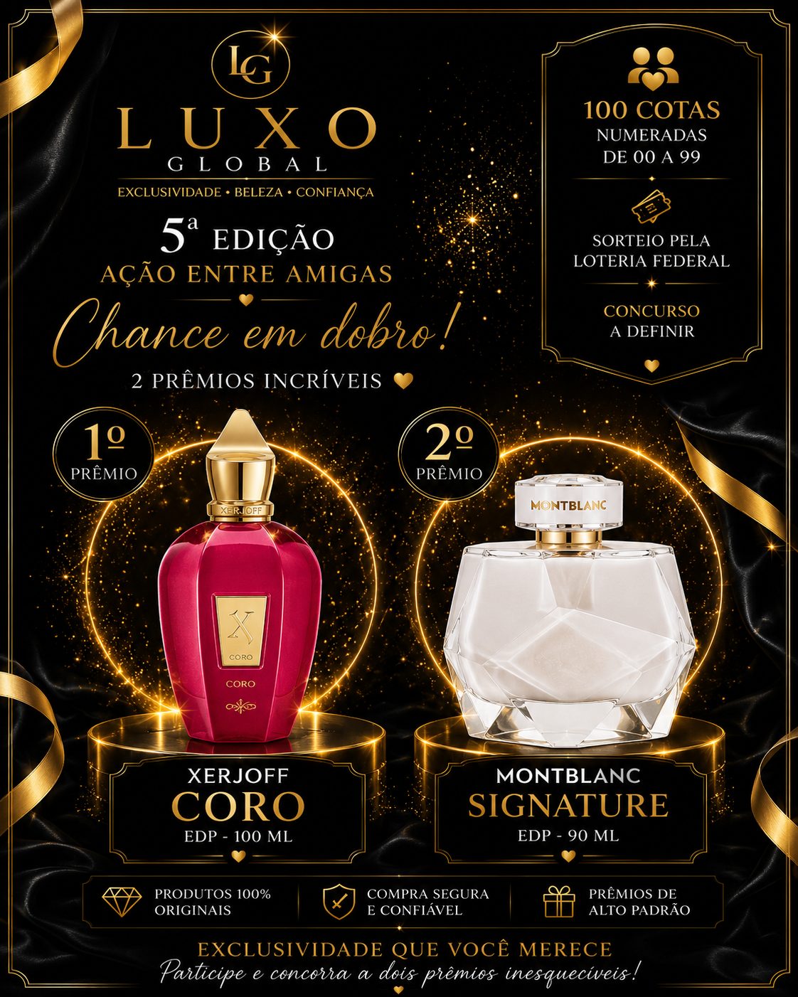 Xerjoff Coro EDP - 100 ML / MontBlanc Signature EDP - 90 ML
