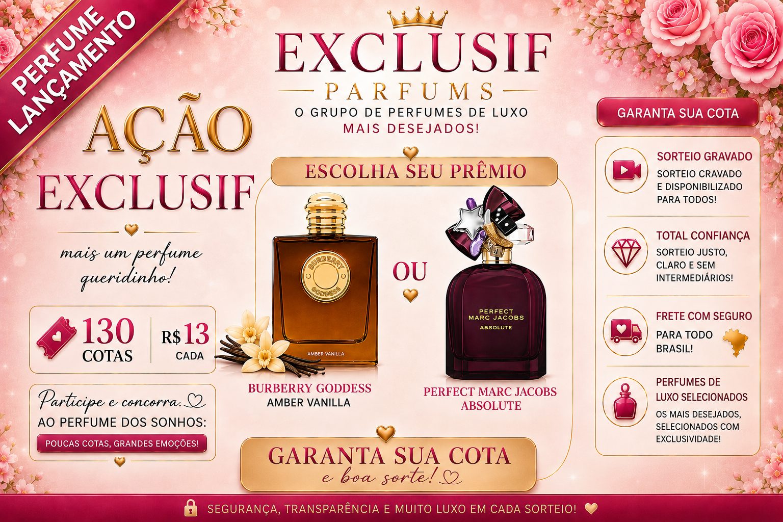 EXCLUSIF PARFUMS | BURBERRY GODDESS AMBER VANILLA ou PERFECT ABSOLUTE