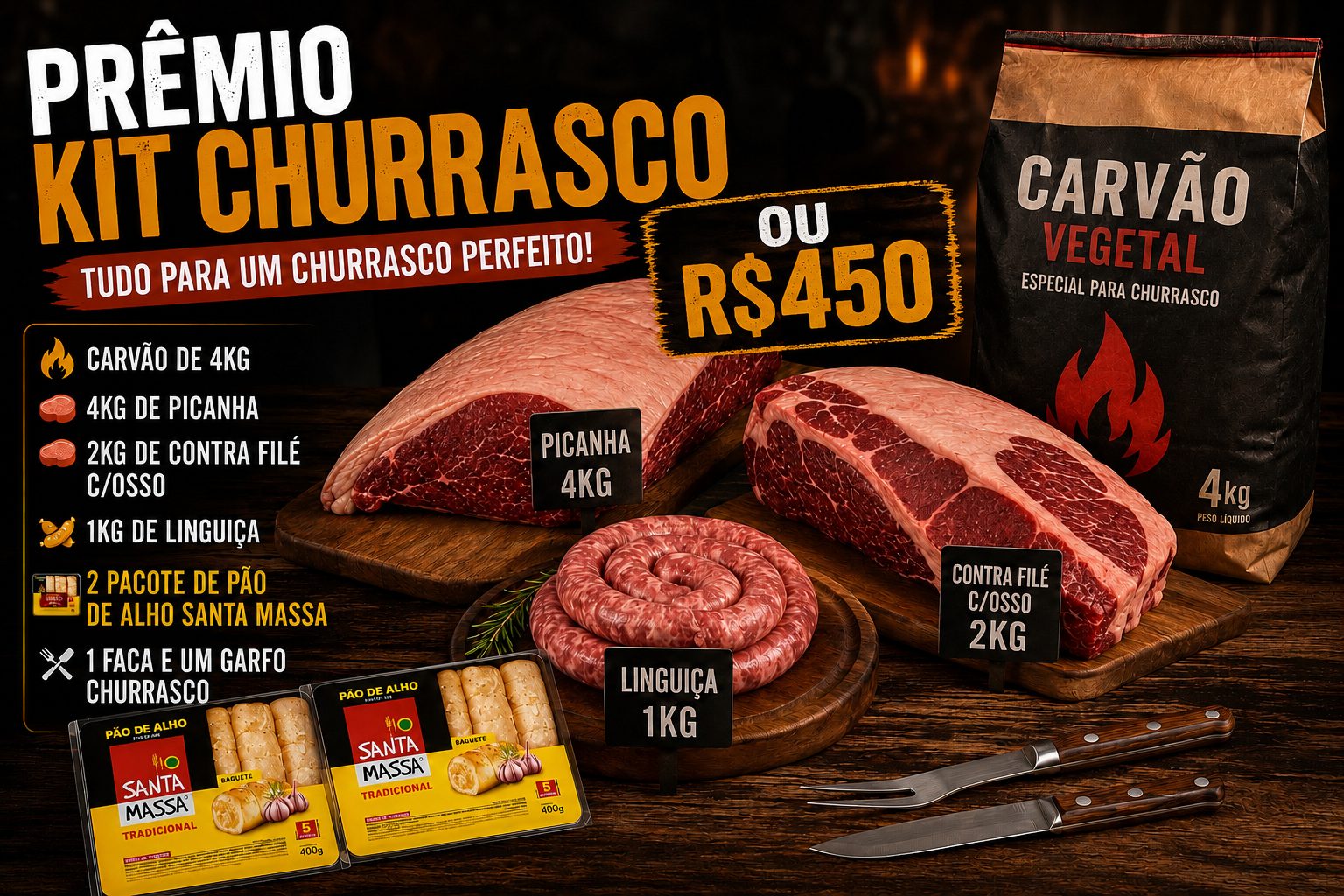 🔥 Rifa Kit Churrasco OU R$450 🔥