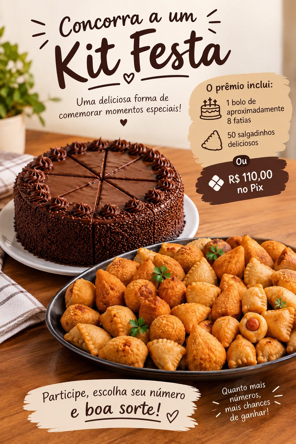 1 Kit Festa completo ou R$ 110,00 no Pix!
