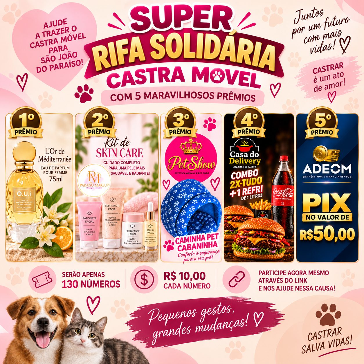 SUPER RIFA SOLIDÁRIA - TODOS PELO CASTRA MÓVEL
