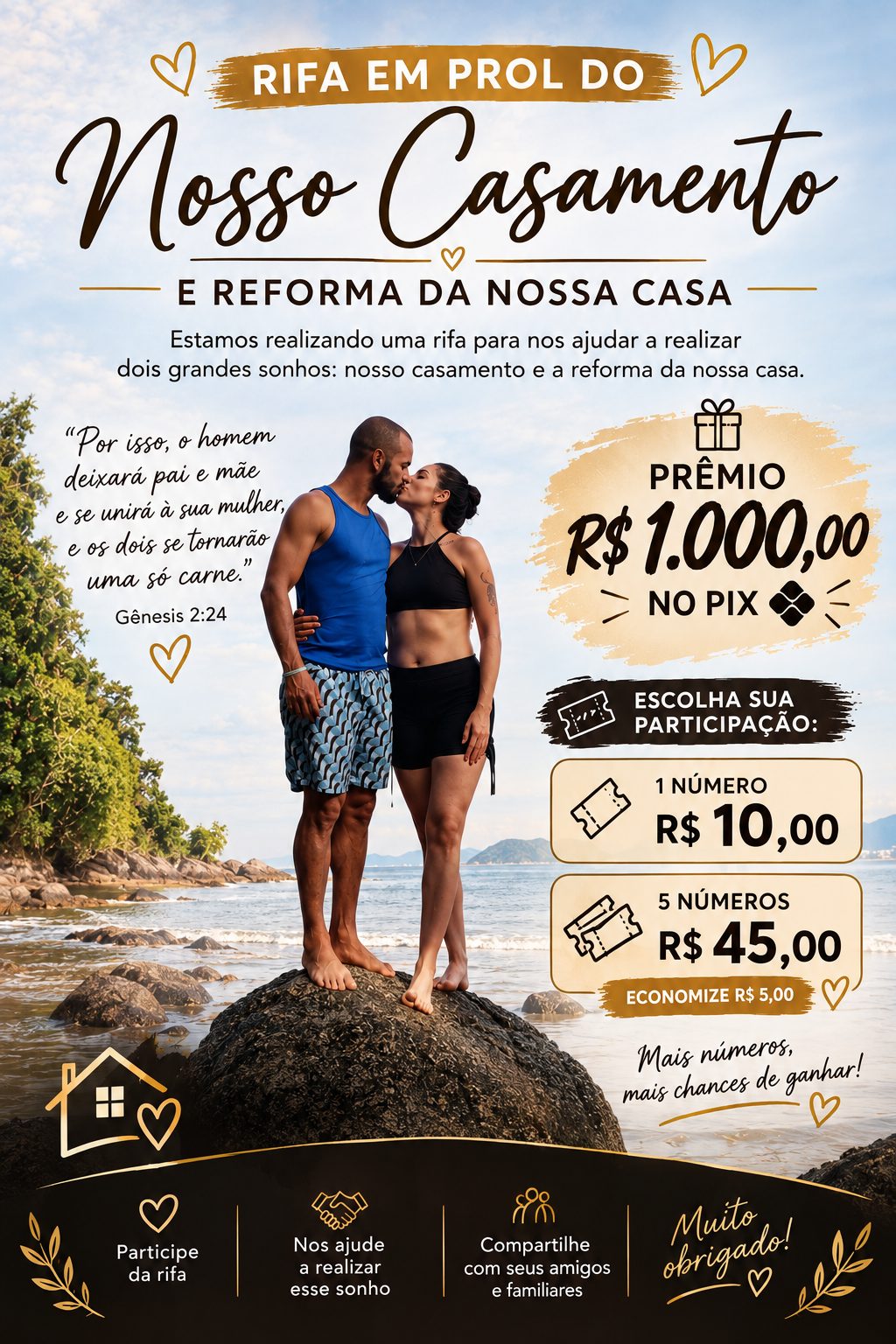 💍RIFA EM PROL DO NOSSO CASAMENTO E REFORMA DA NOSSA CASA 🏠  - Jesley & Maria