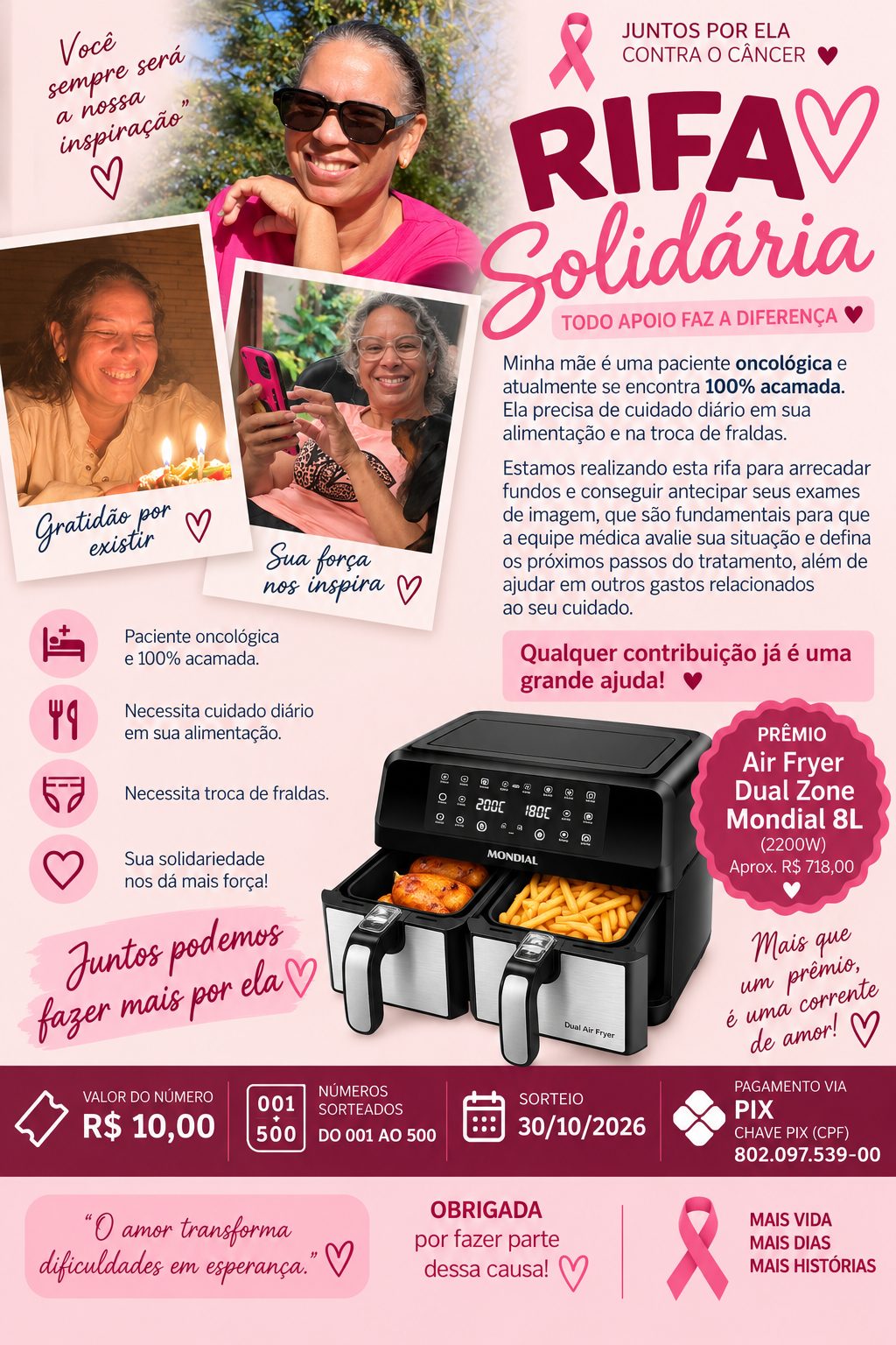 RIFA SOLIDARIA - JUNTOS POR  ELA 🌸
