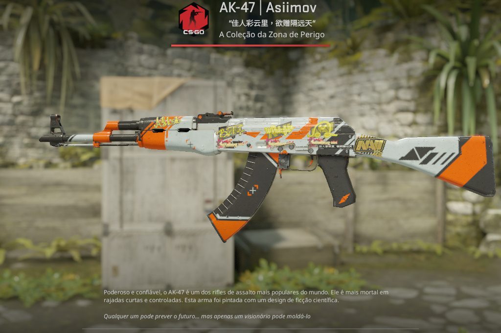 Ak-47 Asiimov (Minimal Wear)  OU R$300 NO PIX